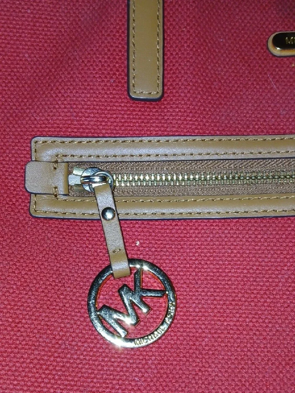 Michael Kors red canvas